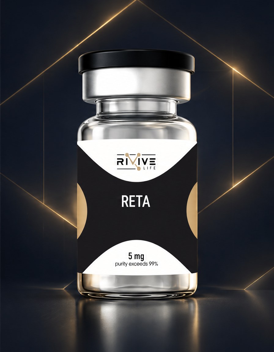 Крупный план флакона RETA 5 mg и этикетки