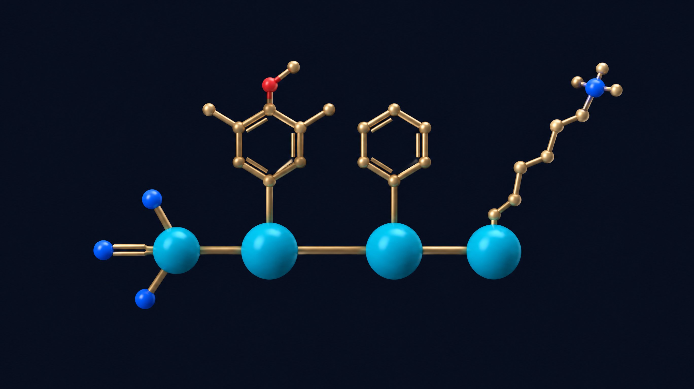 Иллюстрация короткой цепи SS-31 из четырёх остатков