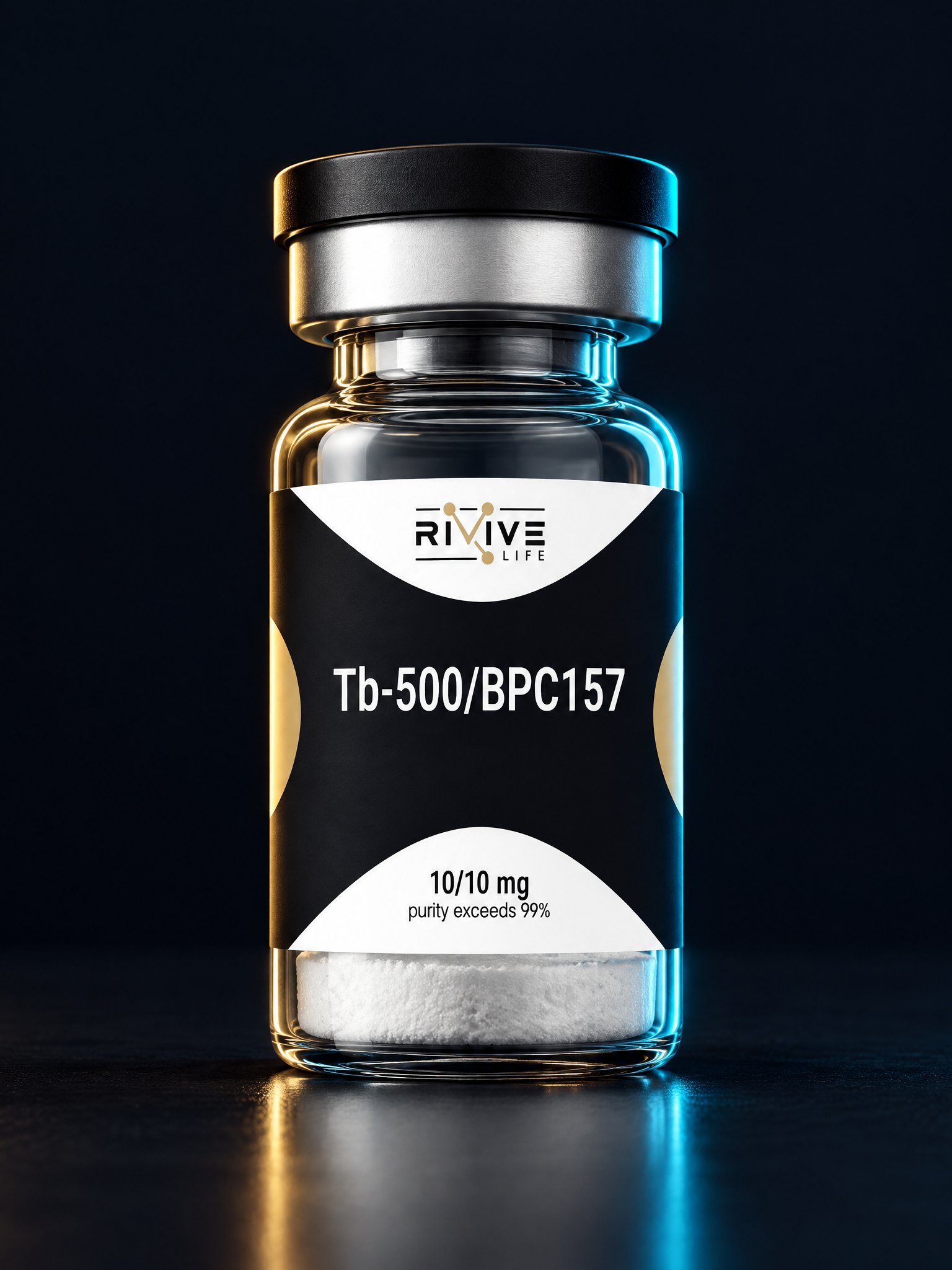 Флакон BPC-157 + TB-500, 10 мг и 10 мг, лиофилизат HPLC ≥99.0%, RUO Grade