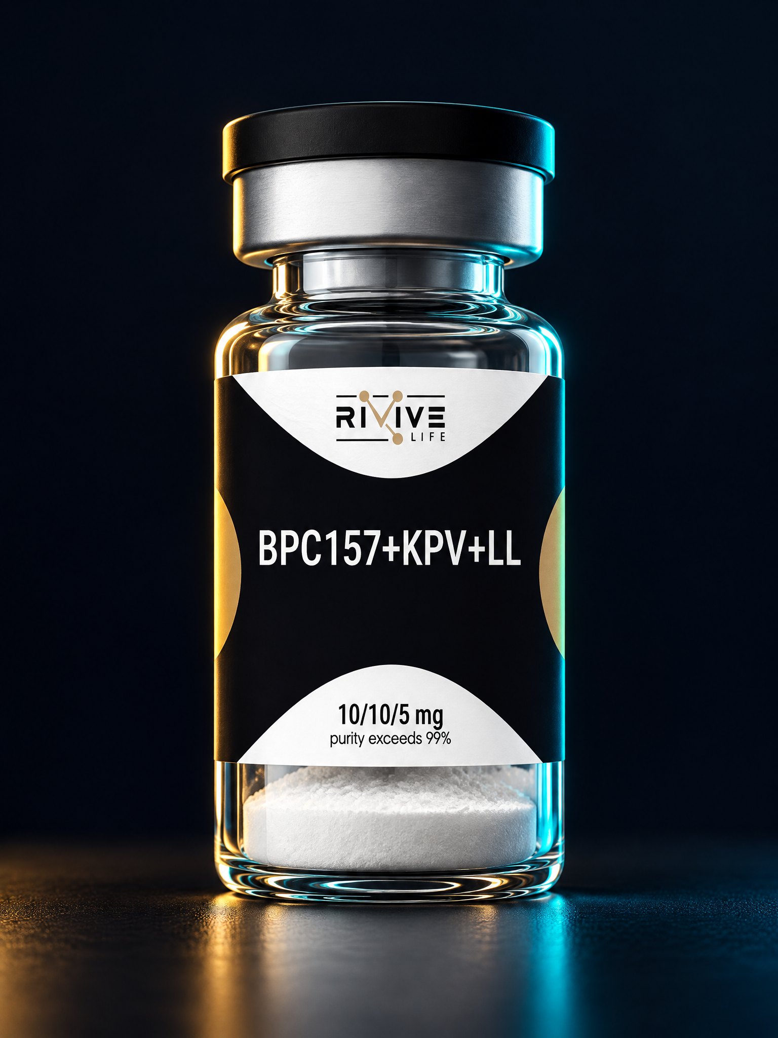 Флакон BPC-157 + KPV + LL-37, 10 + 10 + 5 мг, лиофилизат HPLC ≥99.0%, RUO Grade