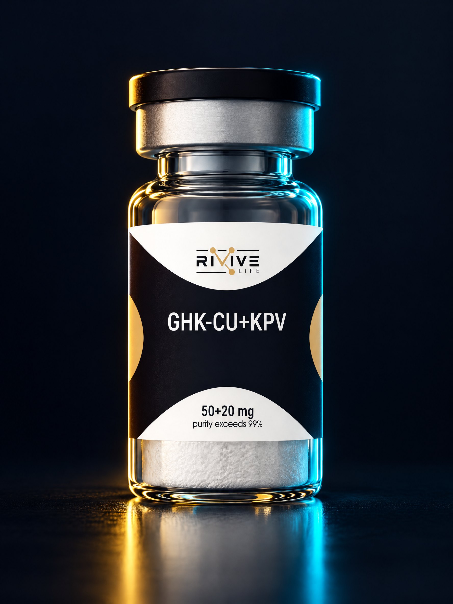 Флакон GHK-Cu 50 мг + KPV 20 мг, лиофилизат, HPLC ≥99.0%, RUO Grade