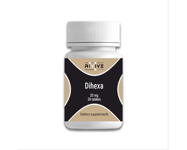 Предметная съёмка Dihexa 20mg x 25 tablets — каталог Peptidy